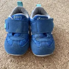 アシックス　ASICS ベビーシューズ 青　14センチ