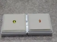 【クリソベリル＆インペリアルトパーズ】0.64ct＆0.27ct程度(自宅計測)