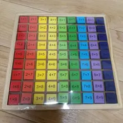 九九 パズル かず 知育玩具 木製 算数 かけ算 モンテッソーリ 積み木