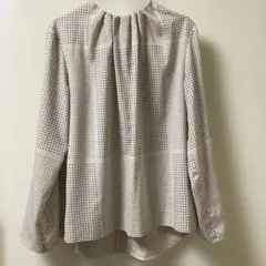 COOMB ベージュ ドット柄 長袖ブラウス美品☆