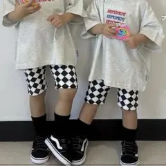 RRmoment チェック柄 ハーフパンツ 110cm