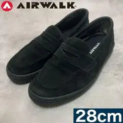 【クリーニング済】AIR WALK DECK OUT ブラック ローファー 28