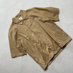 BROWNY VINTAGE シャツ ベージュ 半袖 ボタンフロント カジュアル