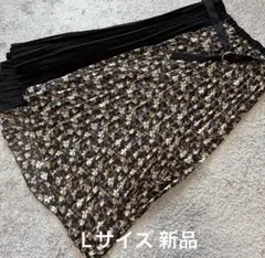Rag Out ベルト付き花柄切替スカート黒L新品