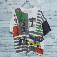 CASTELBAJAC カステルバジャック プリント Tシャツ 3 刺繍