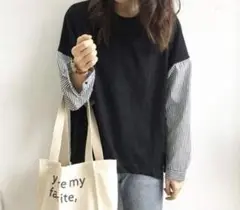 ❣️匿名配送❣️ シオン] トップス Tシャツ ブラウス ストライプ