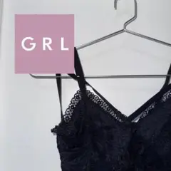 【GRL】ブラック レースブラトップ 黒　インナー　キャミソール