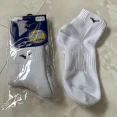Mizuno ショートソックス 23-25cm ホワイト 2足セット