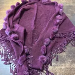 CHIC FREUR ショール　マフラー　エンジ