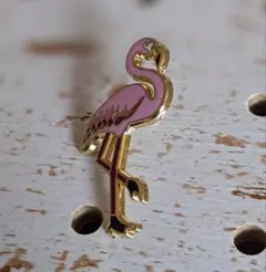 USビンテージ　ピンク・フラミンゴのピンバッジ