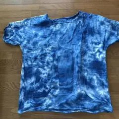 藍染め　トップス　ハンドメイド