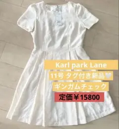 【タグ付き】新品 Kastl Park Line 半袖Aラインワンピース 11号