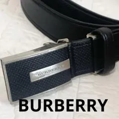 BURBERRY バーバリー レザーベルト ブラック ロゴ