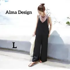 Alma Design★オールインワンワンピース　サロペット　ワイドパンツ