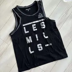 Reebok LES MILLS メンズタンクトップ トレーニングウェア　黒