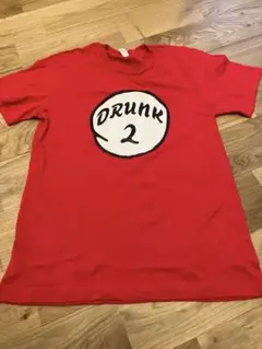 赤色 DRUNK 2 Tシャツ