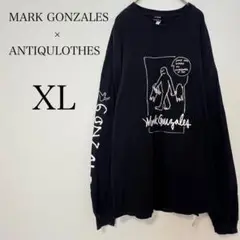 マークゴンザレス × アンティクローズ ロンT 【XL】長袖カットソー ブラック