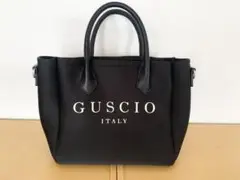 ★極美品★グッシオ　GUSCIO 黒 ハンドバッグ　ブラック　ミニトートバッグ