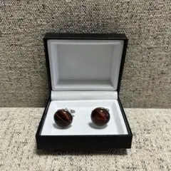カフスボタン カフリンクス レッドタイガーアイ