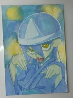 オリジナルキャラクター 水彩画 A5サイズ