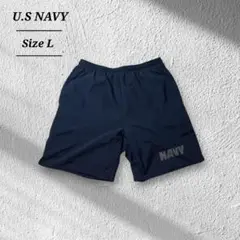 U.S.NAVYアメリカ海軍トレーニングパンツショーツUSA製ミリタリー短パンL