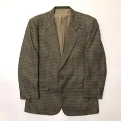 ★美品★ヴィンテージ テーラードジャケット ガンクラブチェック カシミヤ混