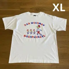 90s USA製 BEST ウッドペッカー Tシャツ XL 白 カートゥーン