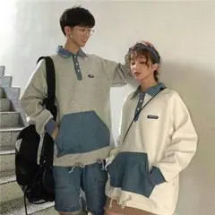 2着分です ペアルック パーカー ビックシルエット ペアルック カップルj
