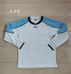 ひかりのくにFILA 長袖体操服 ホワイト/ブルー130