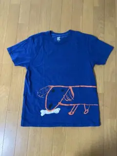 graniph 犬と骨のイラスト Tシャツ ユニセックスS