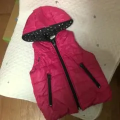 フード付きピンクベスト95cm