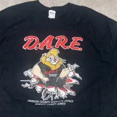 US古着 D.A.R.E 半袖Tシャツ ブラック 2XL