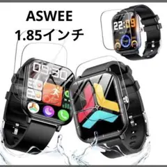 【3枚入り】ASWEE 1.85インチ 保護フィルム スマートウォッチ 大画面