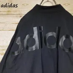 adidas 薄手 ブルゾン 黒 袖ギャザー パーカーなし