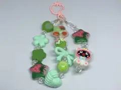 24時間以内発送❣️在庫1点のみ【緑色】ハンドメイド　ビーズストラップ 4