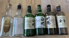 白州 白州12年 竹鶴 余市 イチローズモルト リーフホワイトu0026MWR 空瓶