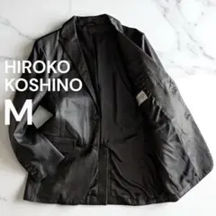 ヒロココシノ 本革 ラムレザー テーラードジャケット M ブラック 黒