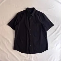 00s PERRY ELLIS stitch design shirt BLK