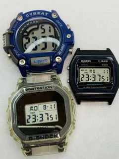 CASIO DW-5600SK✨F-84W✨Cybeat稼働中本体のみ3本セット
