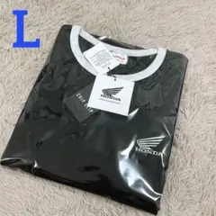 L【新品】ホンダ　HONDA ロゴ　刺繍　ワンポイント　Tシャツ 半袖