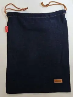 DENIM & CO. ダークブルー 巾着袋