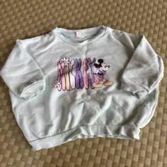 ミッキー トレーナー 90サイズ 薄水色　リトシー