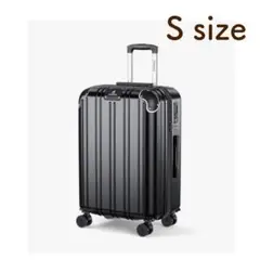 スーツケース 機内持ち込み S 40L 拡張機能 ストッパー付 黒 軽量