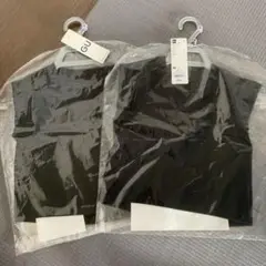 GU メッシュポケットT （半袖）　09BLACK 80 2枚セット　未使用