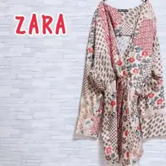 【未使用】 ZARA カシュクール フローラル パッチワーク ジャンプスーツ