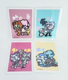 「ハンドメイド ポストカード イラスト 4種セット 2」