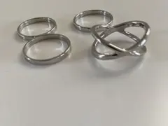 リング4点セット カラー シルバー