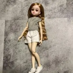 リカちゃん服　ボーダートップス・ショートパンツ2点セット