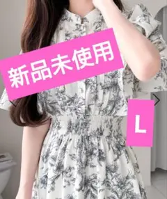 新品未使用クラシカルエルフ　milybilet大人ガーリー花柄フレア袖ワンピース