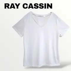 【レイカズン RAY CASSIN】半袖Tシャツ F 無地 白シンプル Vネック
